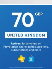 Buy 70 GBP - Playstation Gift Card PSN UK Key
