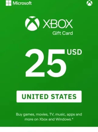 25 USD - Xbox Live Gift Card (Xbox Live)