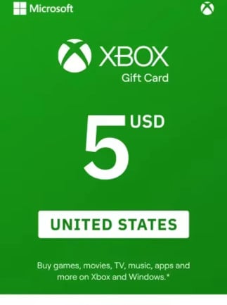 5 USD - Xbox Live Gift Card (Xbox Live)