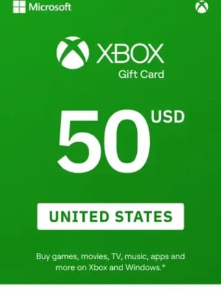 50 USD - Xbox Live Gift Card (Xbox Live)